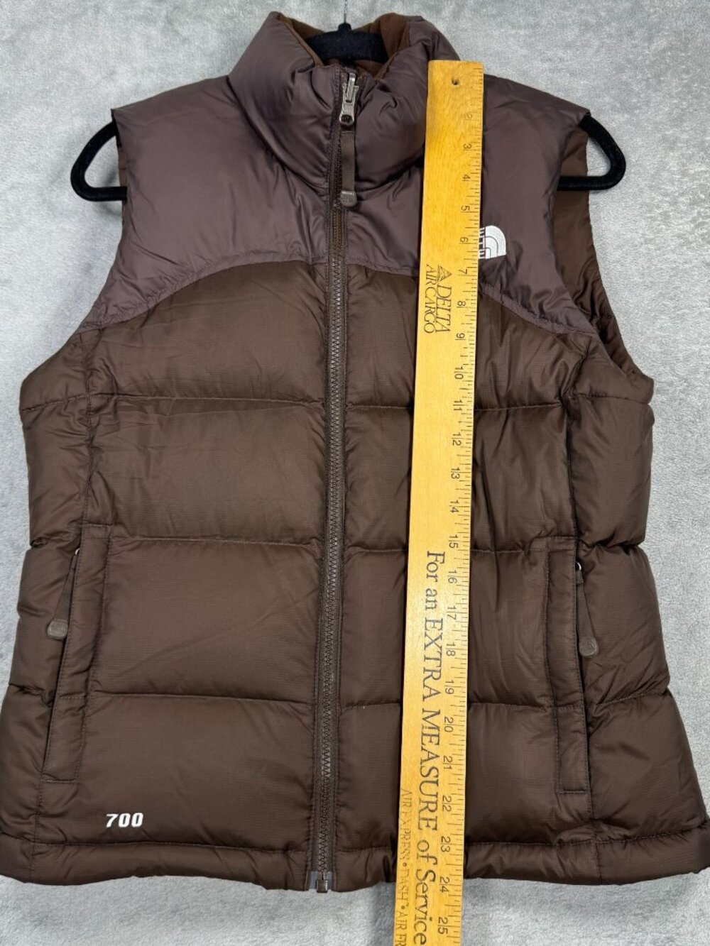 The North Face 1996 Retro Nuptse 700 Goose Down Puffer Vest Womens S Brown - Picture 12 of 13